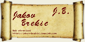 Jakov Brekić vizit kartica